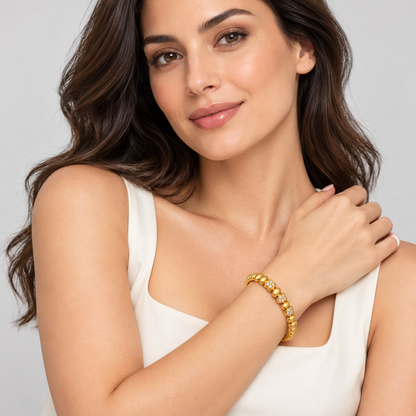 Solara Beaded Sparkle Bangle worn by a studio model